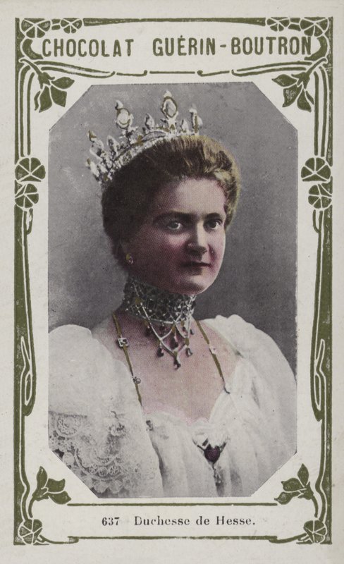 Hertiginnan av Hessen (färgad bild) av French School
