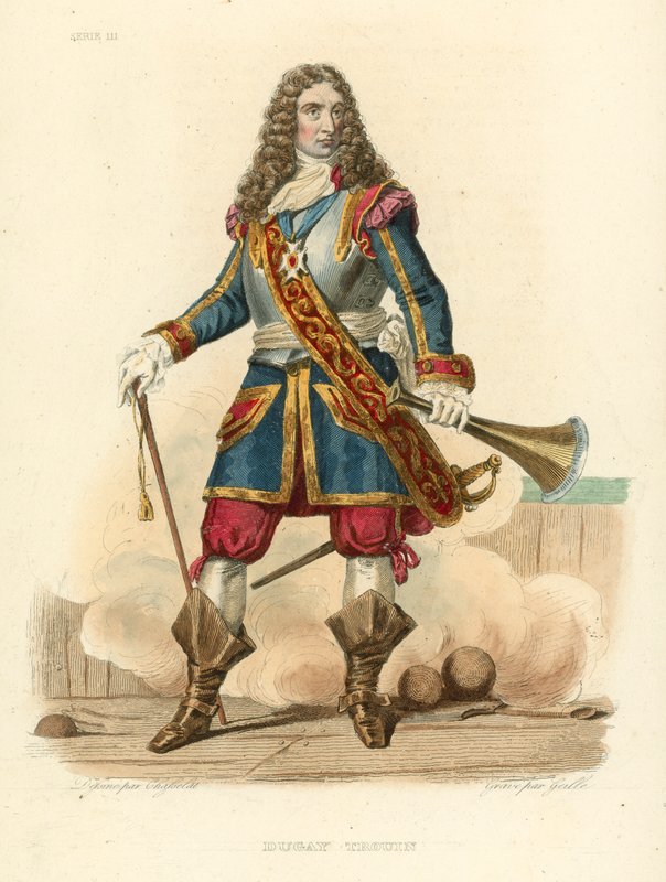 Duguay Trouin (färgad gravyr) av French School
