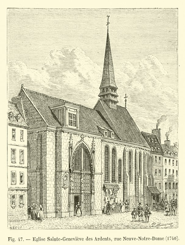 Kyrkan Sainte-Genevieve des Ardents, rue Neuve-Notre-Dame, 1704 av French School