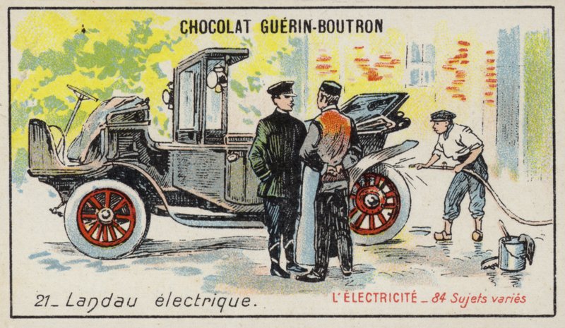 Electric Landau (chromolitho) av French School