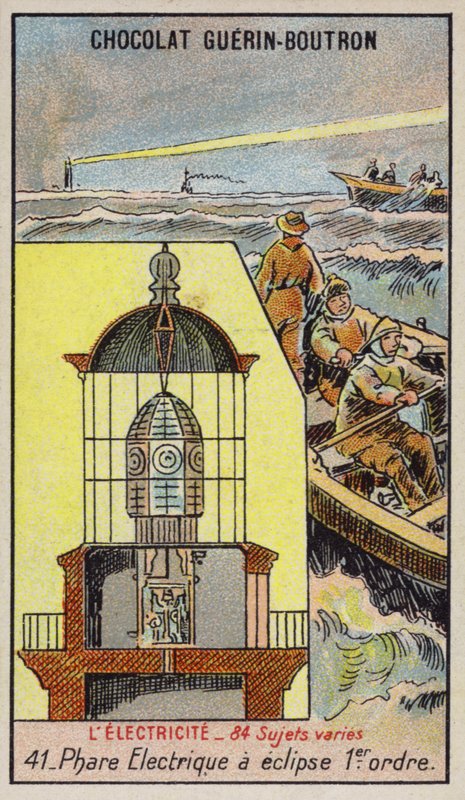 Elektrisk fyr (chromolitho) av French School