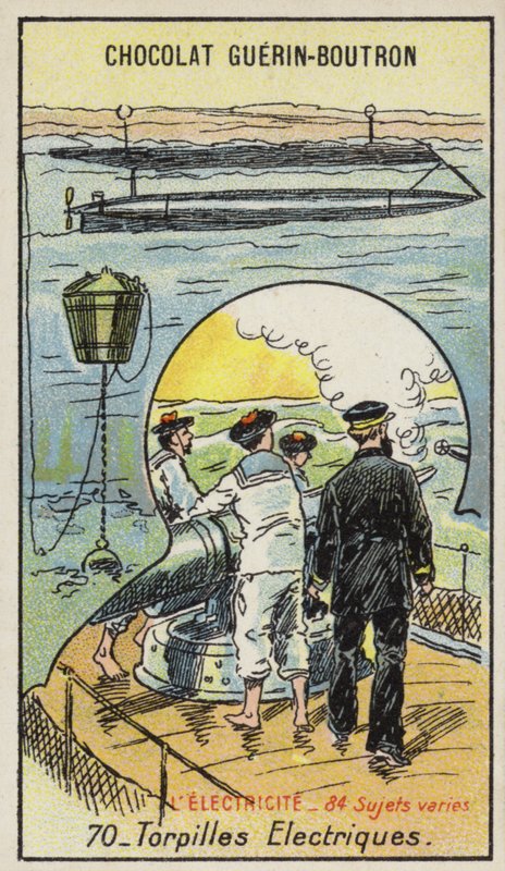 Elektriska torpeder (chromolitho) av French School