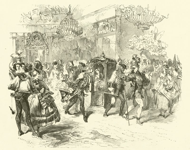 Madame Dubarrys ingång (gravyr) av French School