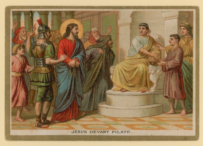 Episod i Jesus Kristus liv (chromolitho) av French School