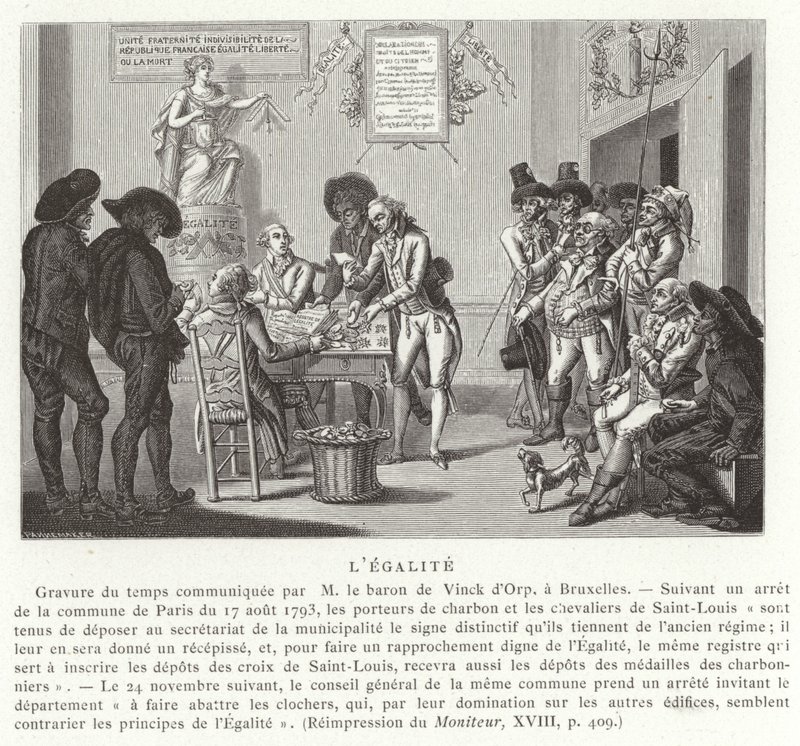 Jämlikhet, franska revolutionen, 1793 av French School