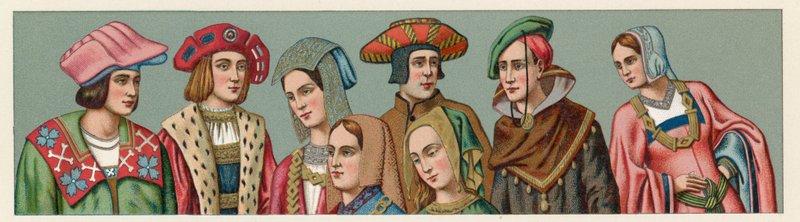 Europa XV-XVIth Cent Costume av French School