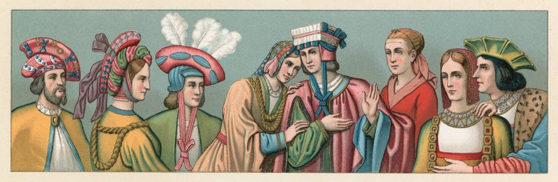 Europa XV-XVIth Cent Costume av French School