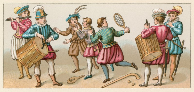 Europa XVIth Cent Dräkt av French School