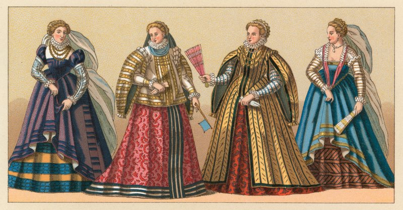 Europa XVIth Cent Dräkt av French School