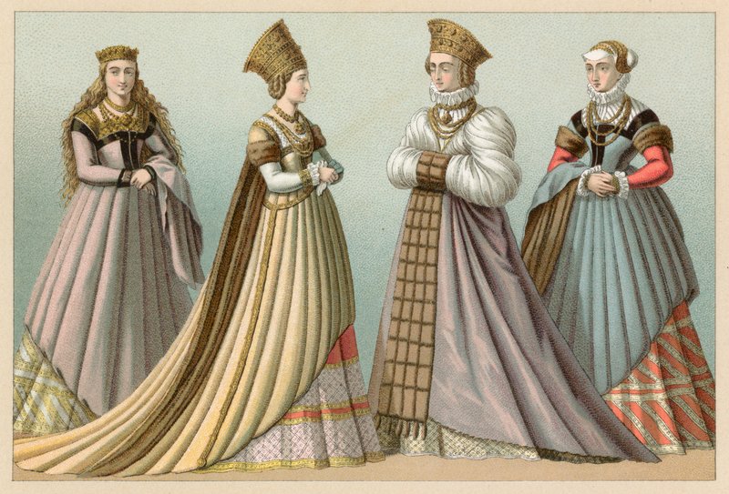 Europa XVIth Cent Dräkt av French School