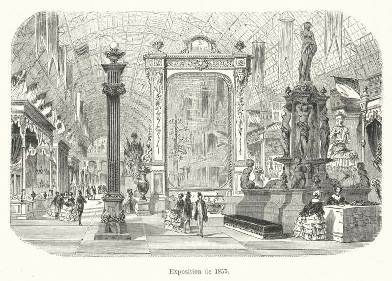Utställning 1855 (gravyr) av French School