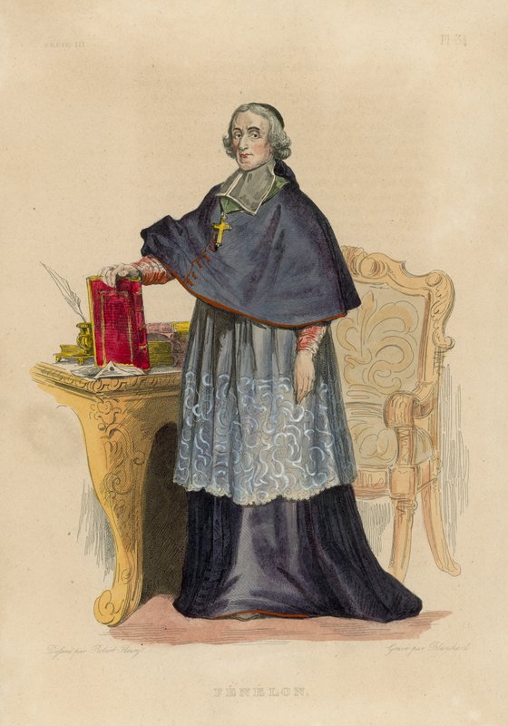 Fenelon (färgad gravyr) av French School