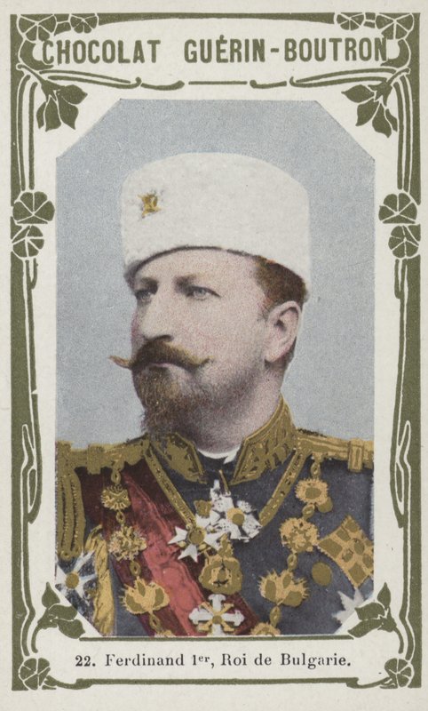 Ferdinand I, kung av Bulgarien (färgat foto) av French School