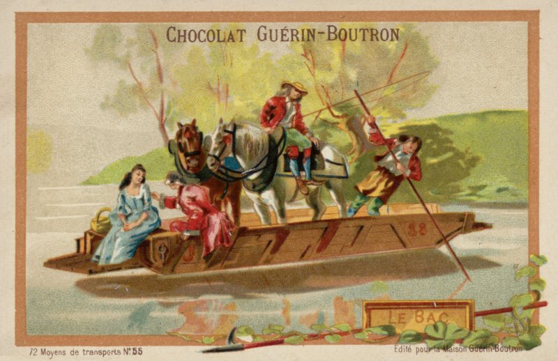 Färja (chromolitho) av French School