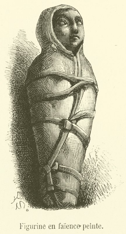 Målad lergodsfigur (gravyr) av French School