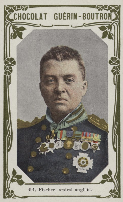 Fischer, brittisk amiral (färgad bild) av French School