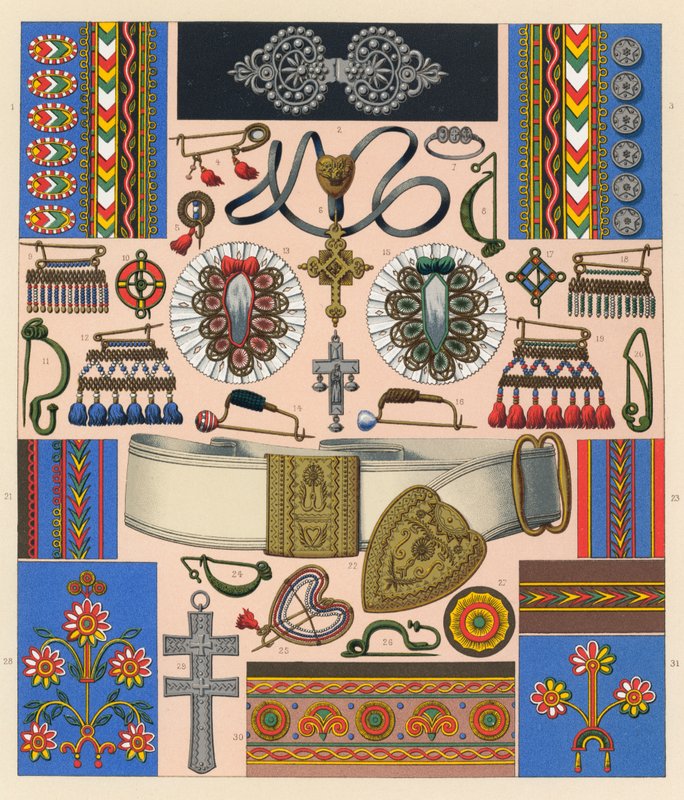 Frankrike kostym av French School