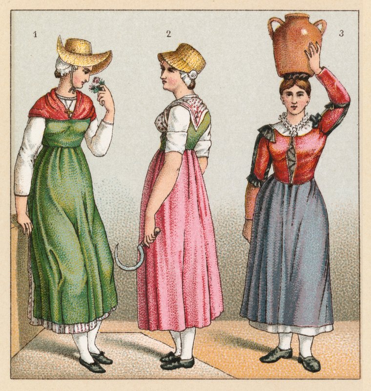France XIXth Cent Costumeswed av French School