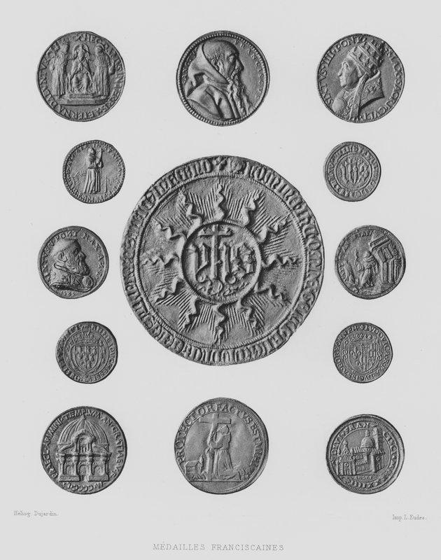 Franciskanermedaljer (litho) av French School