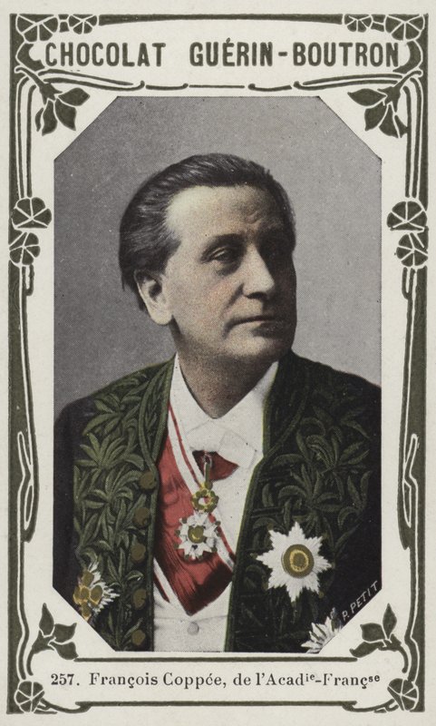 Francois Coppee, från Academie-Francaise (färgad bild) av French School