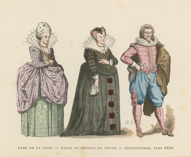 Fransk dräkt, tidigt 1600-tal av French School
