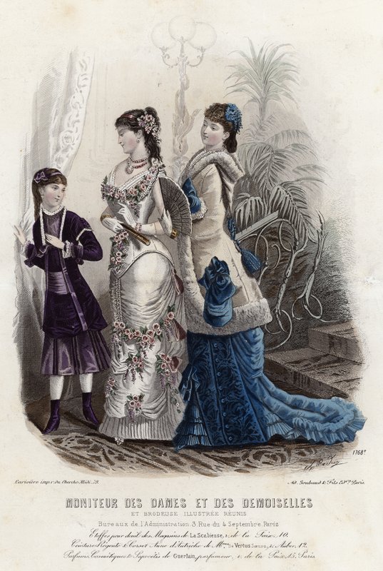Fransk modetallrik, sent 1800-tal av French School