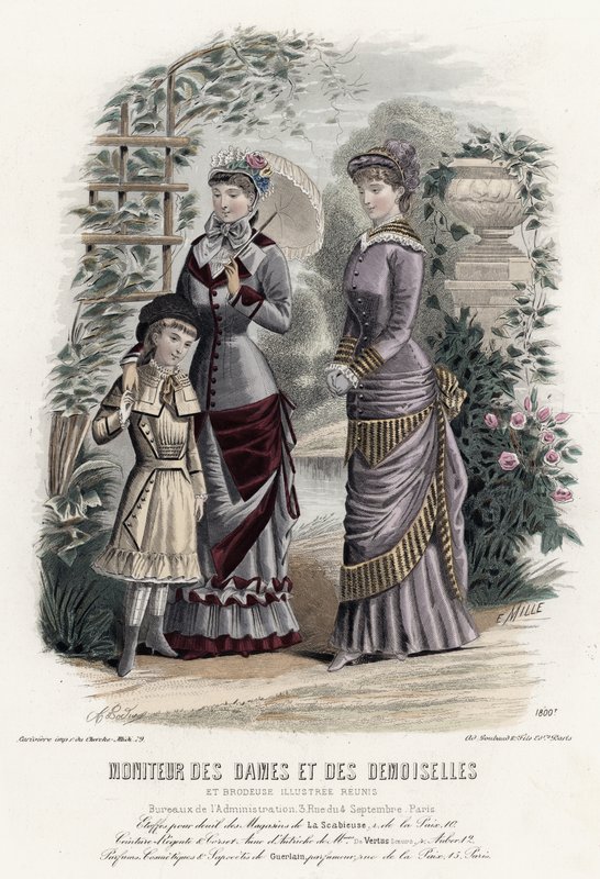 Fransk modetallrik, sent 1800-tal av French School