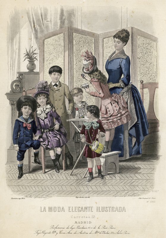 Fransk modetallrik, sent 1800-tal av French School