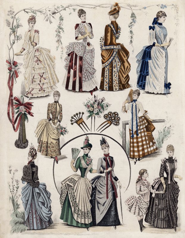 Fransk modetallrik, sent 1800-tal av French School