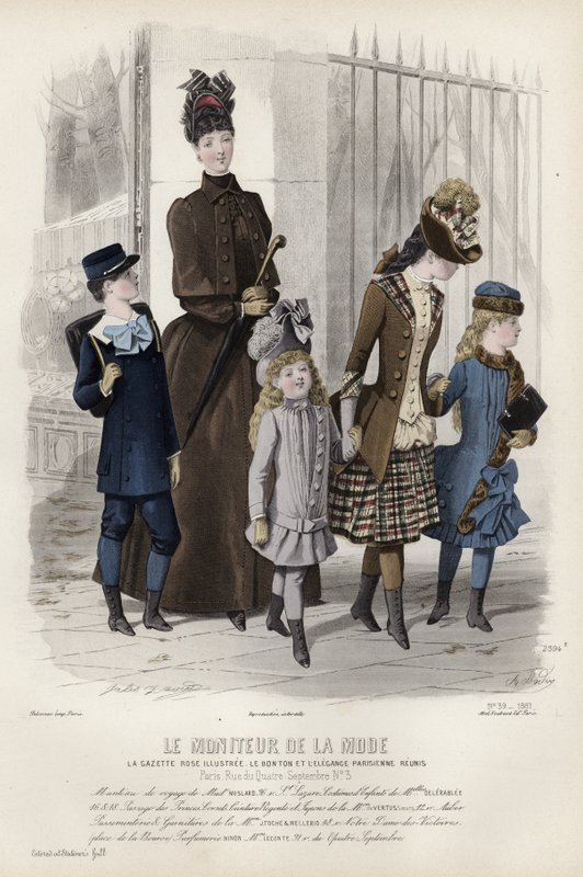 Fransk modetallrik, sent 1800-tal av French School