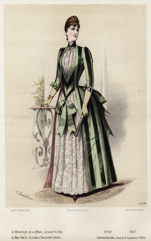 Fransk modetallrik, sent 1800-tal av French School
