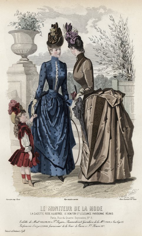 Fransk modetallrik, sent 1800-tal av French School