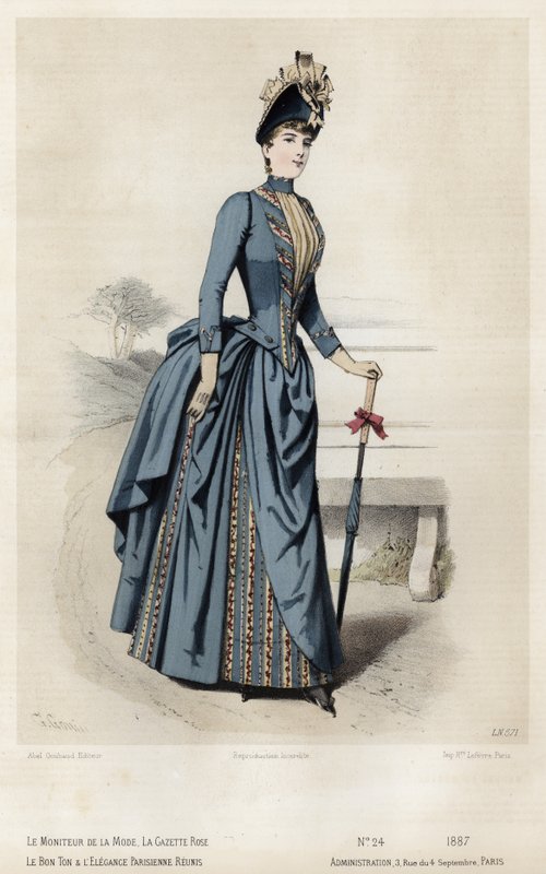 Fransk modetallrik, sent 1800-tal av French School
