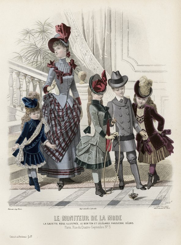 Fransk modetallrik, sent 1800-tal av French School