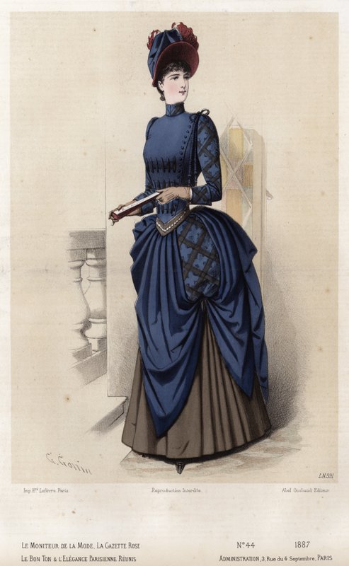 Fransk modetallrik, sent 1800-tal av French School
