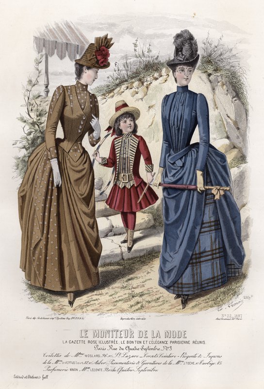Fransk modetallrik, sent 1800-tal av French School