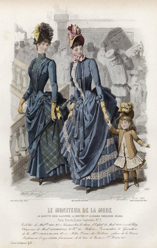 Fransk modetallrik, sent 1800-tal av French School