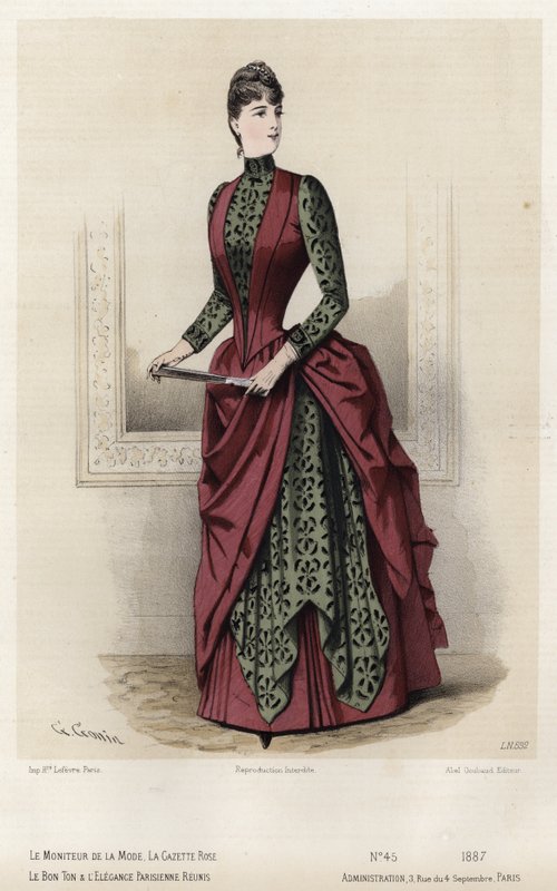 Fransk modetallrik, sent 1800-tal av French School