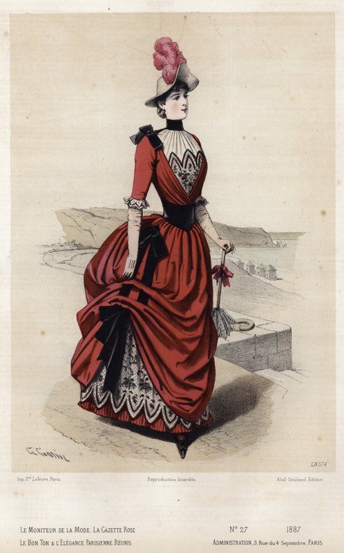 Fransk modetallrik, sent 1800-tal av French School