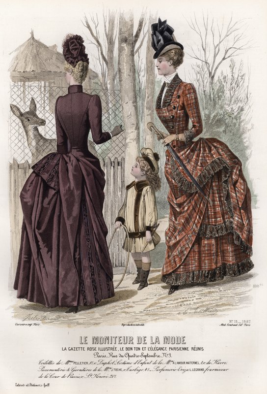 Fransk modetallrik, sent 1800-tal av French School