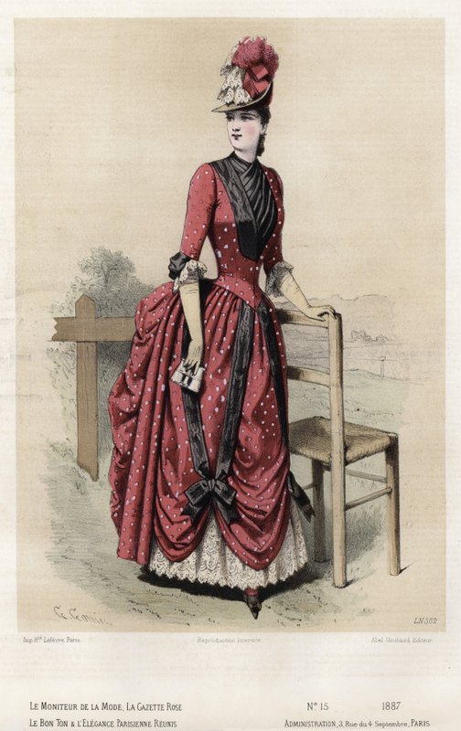 Fransk modetallrik, sent 1800-tal av French School