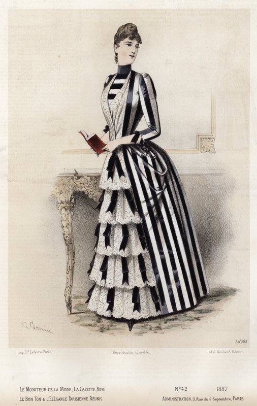 Fransk modetallrik, sent 1800-tal av French School