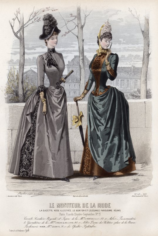 Fransk modetallrik, sent 1800-tal av French School