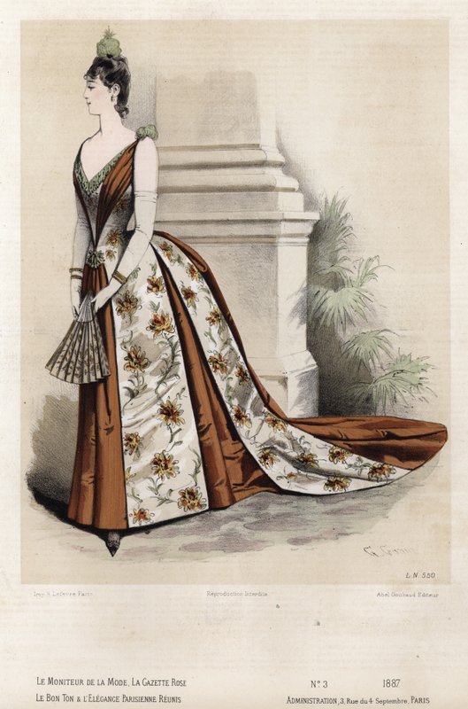 Fransk modetallrik, sent 1800-tal av French School