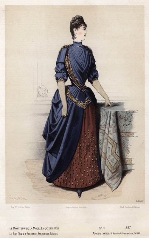 Fransk modetallrik, sent 1800-tal av French School