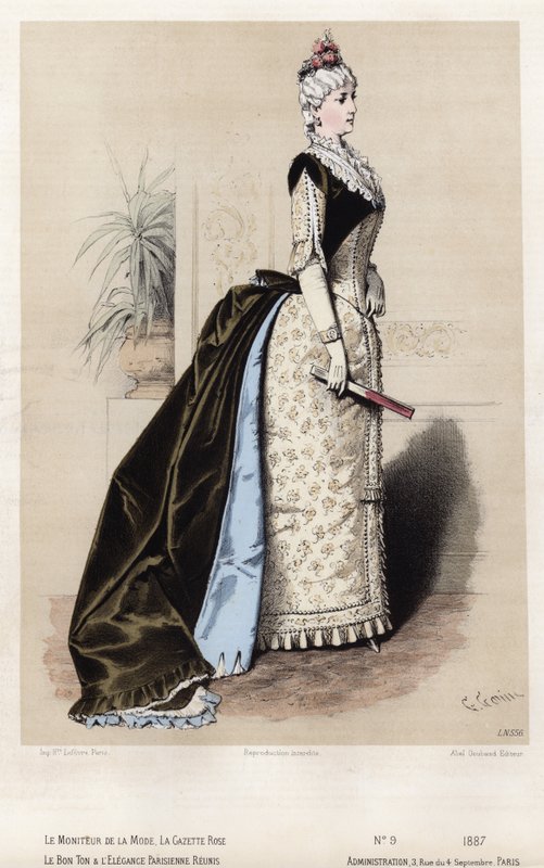 Fransk modetallrik, sent 1800-tal av French School