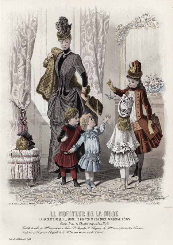 Fransk modetallrik, sent 1800-tal av French School
