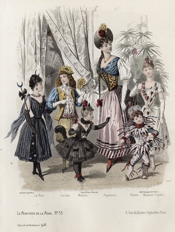 Fransk modetallrik, sent 1800-tal av French School