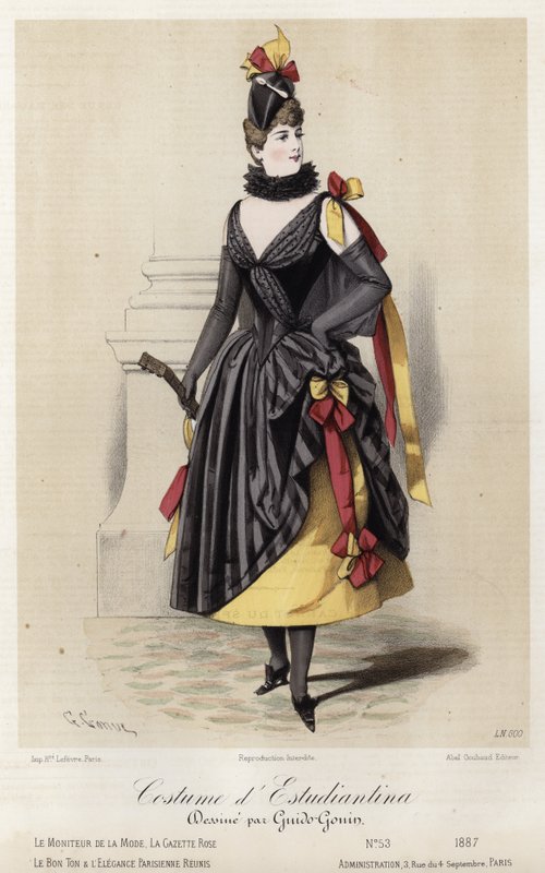 Fransk modetallrik, sent 1800-tal av French School