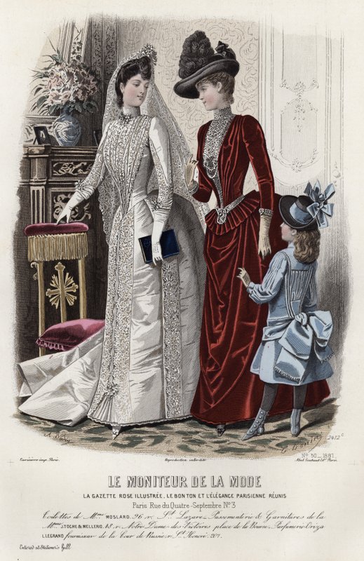 Fransk modetallrik, sent 1800-tal av French School